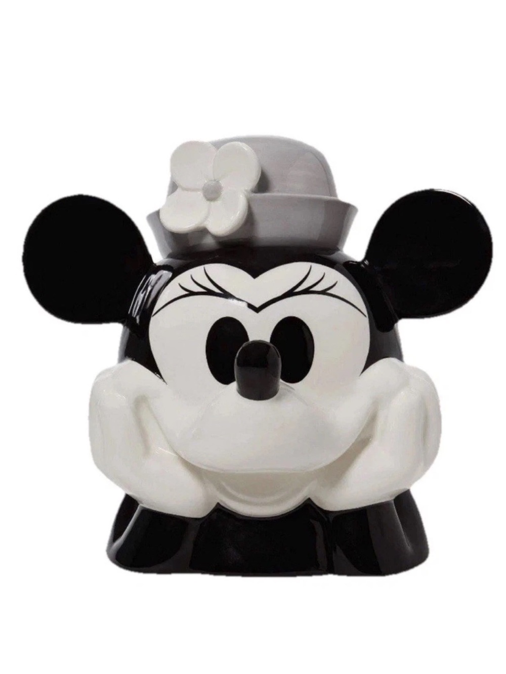 Enesco Steamboat Willie Minnie Mouse Sculpted Ceramic Cookie Jar 10.24 in H